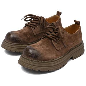 WEISHIBANGWEI Коричневые мужские повседневные кожаные туфли, цвет Brown