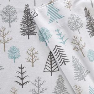 Комплект постельного белья Madelinen из турецкой хлопковой фланели премиум-класса с принтом, цвет Winter Forest