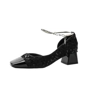 OBWA Женские туфли на платформе с массивным каблуком черные, цвет Black