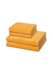 Набор полотенец Cawö Lifestyle, 4 штуки, 100x50/140x70 см, желтый
