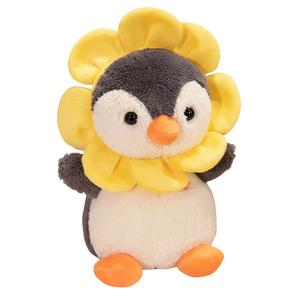 Мягкая и очаровательная милая плюшевая игрушка пингвин с подсолнухом высота 25см/35см MLING, Sunflower Penguin