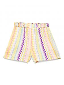Шорты с принтом зигзаг Missoni Kids, желтый