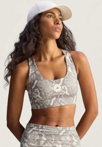 Бюстгальтер Adidas by Stella McCartney POWER IMPACT PRINTED, Almond Milk-Smc Charcoal/Beige