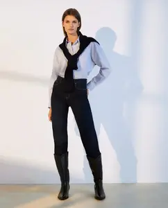 Прямые женские джинсы Woman El Corte Inglés, темно-синий