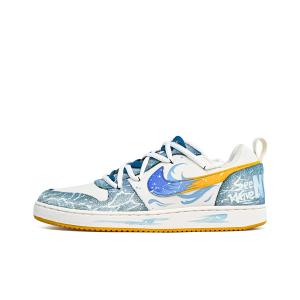 Nike Кроссовки для скейтбординга Court Borough с амортизацией, устойчивые к истиранию, легкие, низкие, мужские, бело-голубые