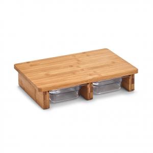 Разделочная доска дерево, пластик бамбук, бежевый