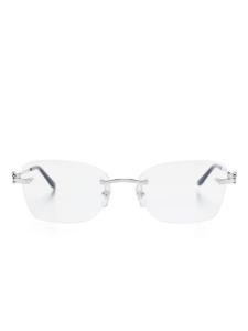 Очки в прямоугольной оправе Cartier Eyewear, серебряный