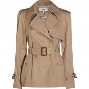 Короткое тренч с пряжками Chloé, бежевый