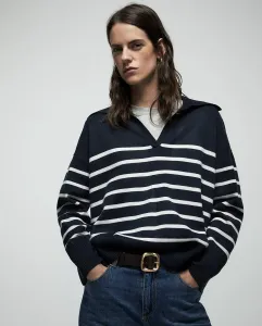 Поло в полоску Sfera, темно-синий