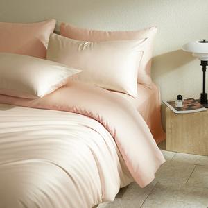 MIDO HOUSE Комплект постельного белья 3 предмета, 120x135 см, простыня, цвет: облачно-морозный белый с розовым луося