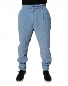 Джинсы скинни из хлопкового вельвета светло-голубого цвета Dolce & Gabbana