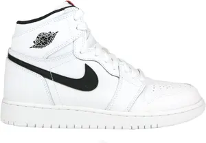 Air Jordan 1 Retro OG (Детские кроссовки), White/White/University Red/Black
