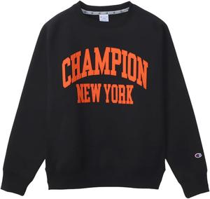 Мужская толстовка Champion TECH WEAVE TERRY с круглым вырезом, длинным рукавом, антибактериальная и антибактериальная, эластичная, теплая, с графическим логотипом, C3-YG002, черный