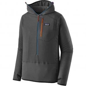 R1 1/2 Zip флисовая толстовка с капюшоном мужская Patagonia, сине-серый