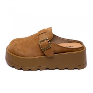 ZHR Женские закрытые тапочки Camel [Версия мюли], цвет Camel[Mules Version]