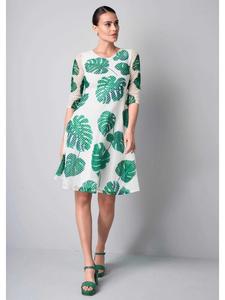 Alba Moda Платье из кружева кремового цвета