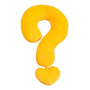 Милые и игривые плюшевые куклы со знаком вопроса высота 59см OLOEY, Heart Question Mark-Saffron