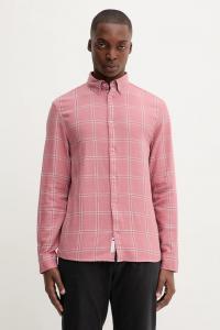 Хлопковая рубашка Tommy Jeans, розовый