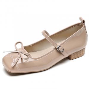 Туфли Мэри Джейн на массивном каблуке для женщин GOSO, White