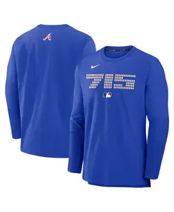 Мужская легкая трикотажная футболка с длинным рукавом Authentic Collection City Connect Atlanta Braves Nike