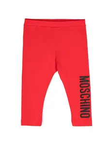 Леггинсы с логотипом Moschino Kids, красный