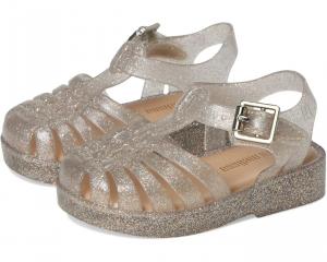 Mini Melissa Мини-сандалии Melissa Possession Shiny BB для девочек, бежевые с блестками и вырезами, GAL1355