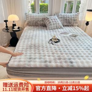 Boyang Простыня на резинке из плюша 150х200 см, цвет Dreamy Light Gray, утепленная