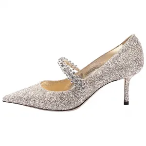 Туфли Bing Slim Heel на высоком каблуке 6,5 см, женские, серебристые Jimmy Choo, Silver