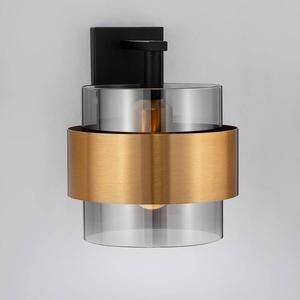 Настенный светильник Nova Luce Sianna, дымчатое стекло / алюминий - 1 пламя