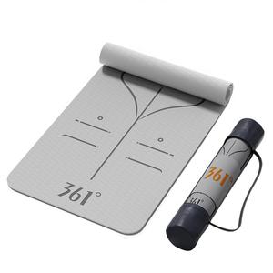 Коврик для йоги 8 мм 6 мм для домашнего фитнеса Unisex 361°, [серый](yoga mat+lace-up+storage backpack)