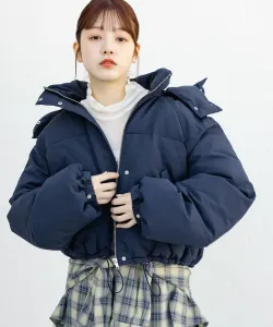 Короткая стеганая куртка с капюшоном Kbf, цвет Navy