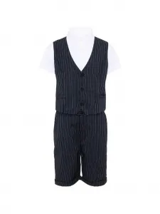 Костюм из формальных брюк в полоску Patachou, синий