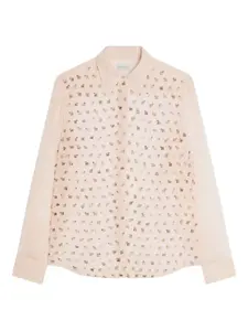 Рубашка со стразами DRIES VAN NOTEN, розовый