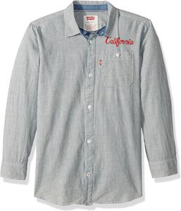 Рубашка Levi's для мальчиков с длинным рукавом и одним карманом на пуговицах, Marshmallow
