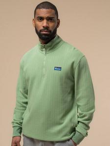 Топ с фактурной полоской и воротником-воронкой на молнии Penfield, Mistletoe