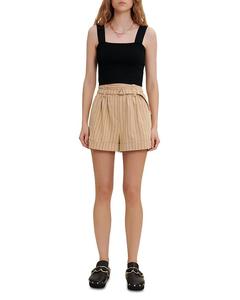 Укороченный топ Maje Maclyna с квадратным вырезом, черный