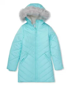 Водонепроницаемая велюровая парка для девочек Lands' End, синий