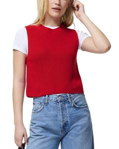 Мужской жилет Mozart с круглым вырезом FRENCH CONNECTION, красный