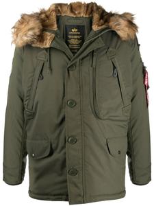 Alpha Industries куртка Polar с капюшоном, зеленый
