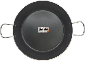 Сковорода для паэльи Zafrán, индукционная, 34 см, 6 порций, антипригарное покрытие, черное Briebe