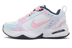 Nike Кроссовки Air Monarch 4 с амортизацией, износостойкие, низкие, массивные, унисекс, синие, розовые