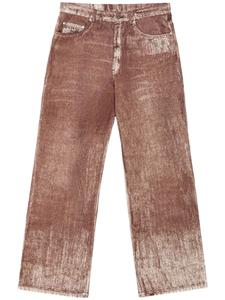 CamperLab джинсы прямого кроя с потертостями, красный