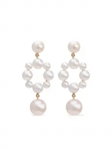 Серьги Grande Nebula из желтого золота с жемчугом Sophie Bille Brahe