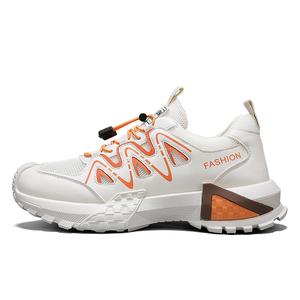 Кроссовки для бега для детей и подростков с амортизацией, износостойкими, дышащими, нескользящими, с низким верхом Peter pan, бежевый/оранжевый