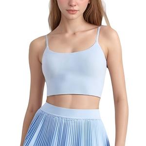 Женский спортивный топ с круглым вырезом и тонкими бретелями Anna-Kaci, Light Blue