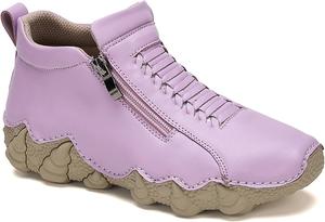 Женские ботинки чукка с платформой, повседневные модные кроссовки на молнии, удобные, дышащие, ортопедические, для улицы, с противоскользящей подошвой, водонепроницаемые походные и прогулочные обувь Generic, фиолетовый