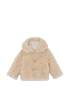 Куртка с капюшоном из искусственного меха Bonton, бежевый