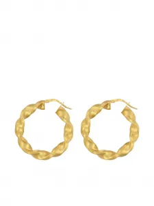 Серьги-кольца с витым дизайном Mesh, золотистый