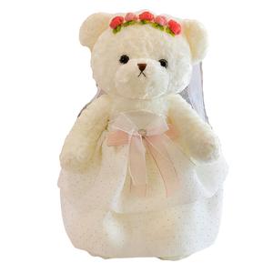 Свадебный медведь, свадебная кукла, 1 пара постельных кукол плюшевая кукла без указания высоты Whoops