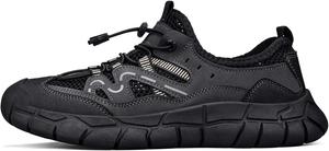 Мужские ботинки спортивного стиля на низком ходу, модные, простые, повседневные, водонепроницаемые, для кухни, летние, для активного отдыха, походов, дышащие теннисные кроссовки Generic, черный